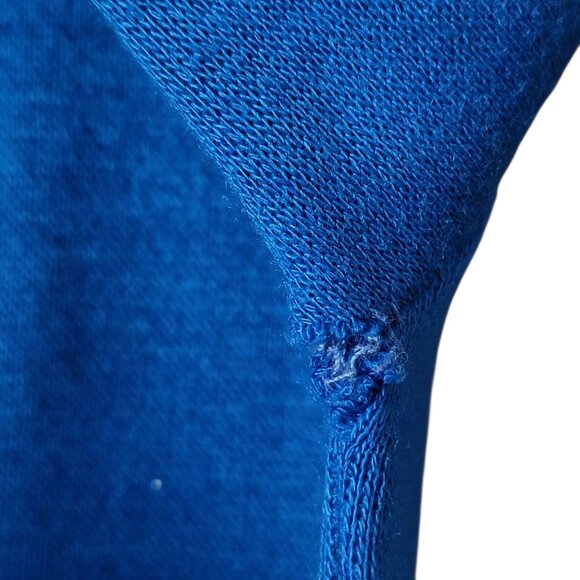 Vintage JCPenney Kids Boy Blue Striped Hems Crewneck Retro Varsity Sweater 14/16 - Picture 8 of 9